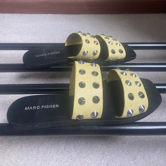 MARC FISHER Women Bolive Studded Slide Sandals - NEW NWOB - Picture 6 of 8